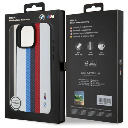 Buy BMW BMHMP16X23PUPTH Apple iPhone 16 Pro Max hardcase M Perf. Tricolor Printed Stripes MagSafe white - BMW786 - {ean13} - Home Screen Store Europe