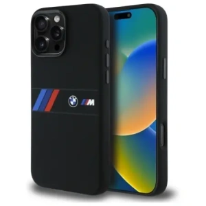 Kup Etui BMW BMHMP16X23SAXK Apple iPhone 16 Pro Max hardcase Silicone Middle Stripe MagSafe czarny/black - BMW788 - {ean13} - Sklep Home Screen