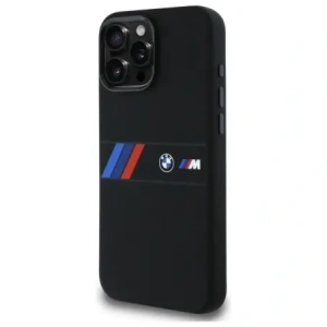 Kup BMW BMHMP16X23SAXK Apple iPhone 16 Pro Max carcasă din silicon cu dungi medii MagSafe neagră - BMW788 - {ean13} - Sklep Home Screen