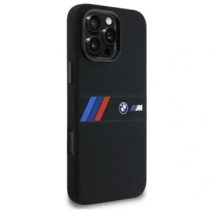 Kup Etui BMW BMHMP16X23SAXK Apple iPhone 16 Pro Max hardcase Silicone Middle Stripe MagSafe czarny/black - BMW788 - {ean13} - Sklep Home Screen