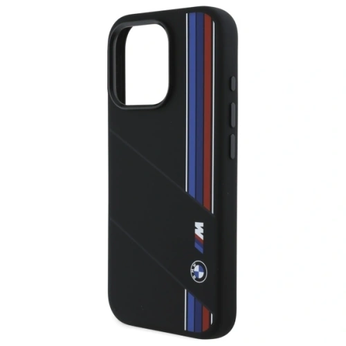 Kup BMW BMHMP16X23SCUK Apple iPhone 16 Pro Max Hartschale Silikon Schnitt Tricolor Linien MagSafe schwarz - BMW789 - {ean13} - Sklep Home Screen