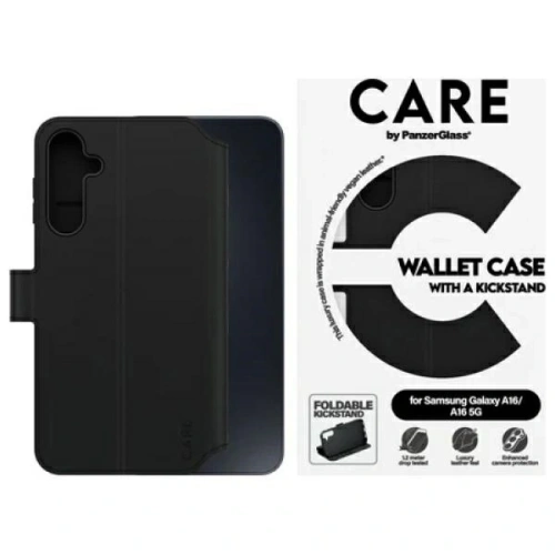 Kup CARE von PanzerGlass Feature Kickstand Wallet Samsung Galaxy A16 4G / A16 5G schwarz - PZG733 - {ean13} - Sklep Home Screen