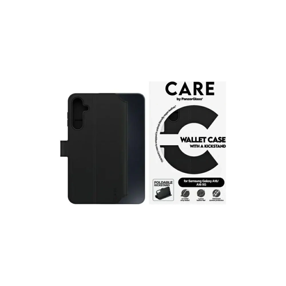 Etui CARE by PanzerGlass Feature Kickstand Wallet Samsung Galaxy A16 4G / A16 5G czarny/black