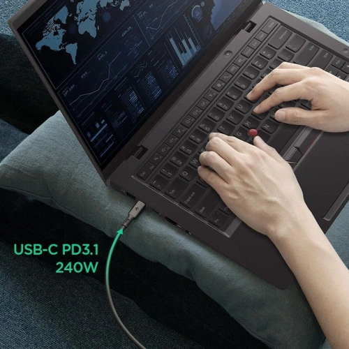 Kup Spigen ArcWire PB2203 USB-C / USB-C Kábel PD 240W 120cm Fekete - SPN16569 - {ean13} - Sklep Home Screen