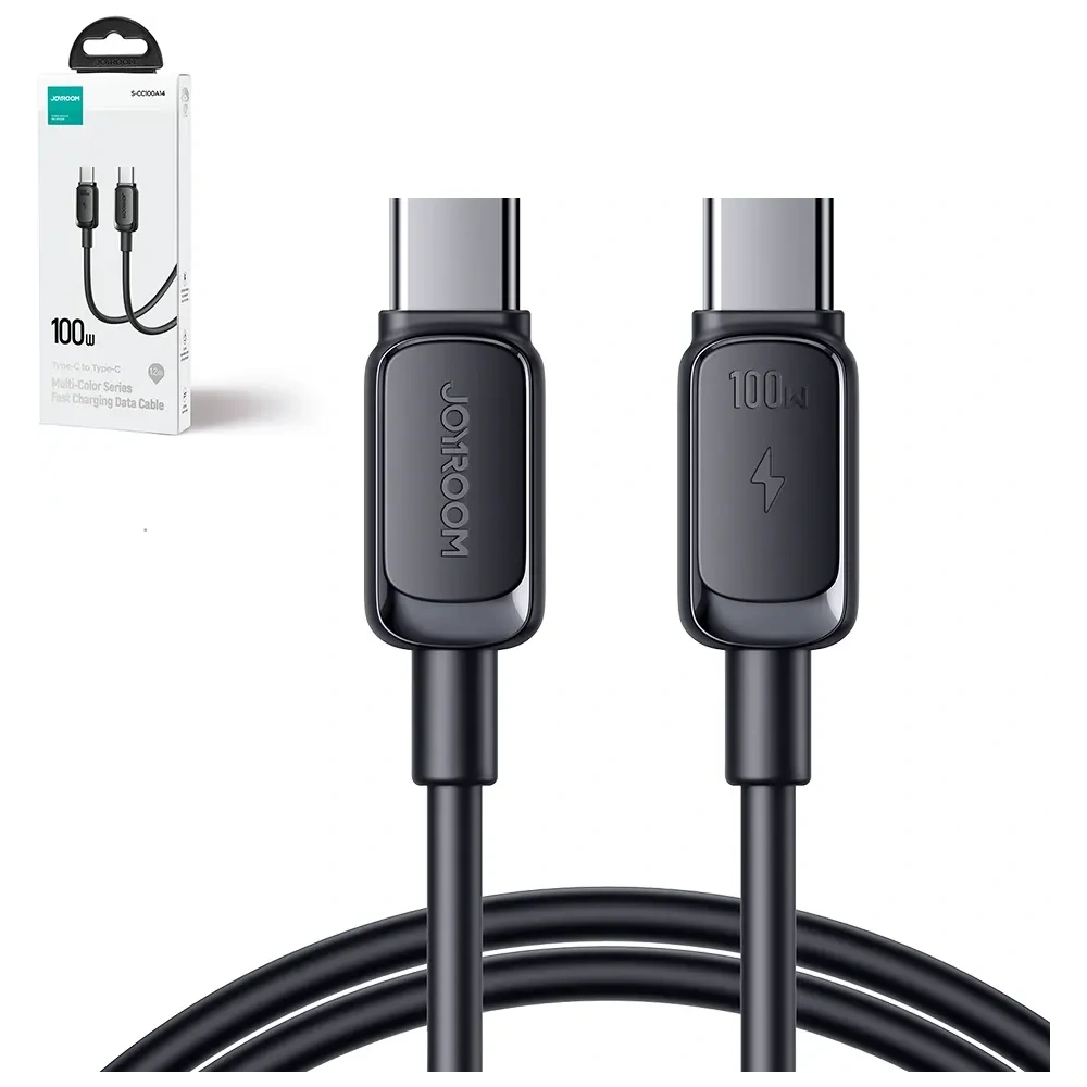Kabel Joyroom Multi-Color Series A14 USB-C / USB-C 60W 1.2 m czarny