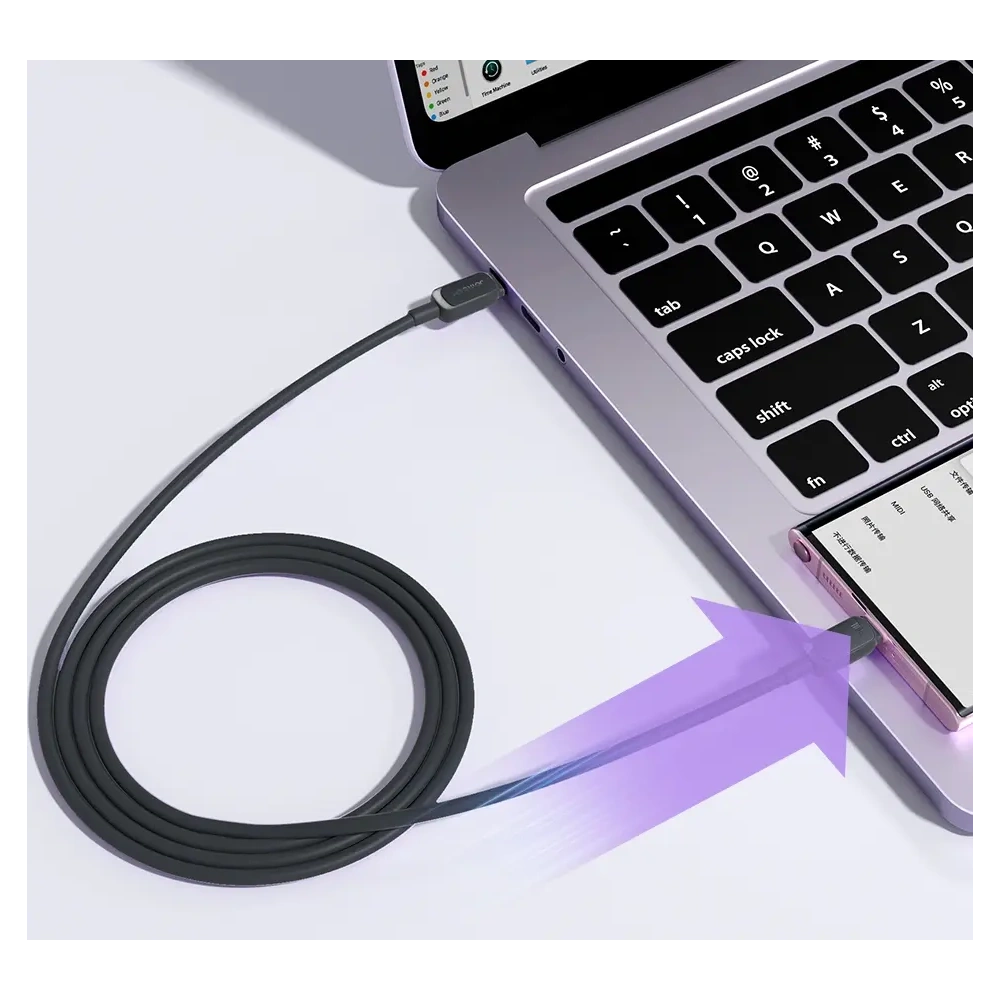 Kabel Joyroom Multi-Color Series A14 USB-C / USB-C 60W 1.2 m czarny