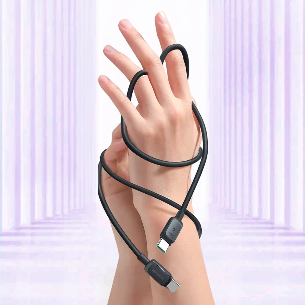 Kabel Joyroom Multi-Color Series A14 USB-C / USB-C 60W 1.2 m czarny