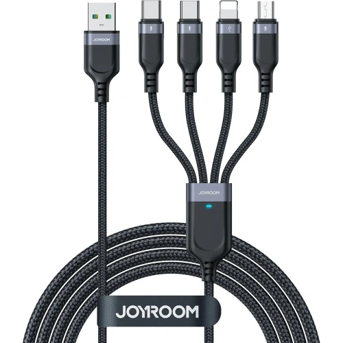 Kup Kabel Joyroom Multi-Use Series S-A18 USB-A / 2xUSB-C, Lightning, microUSB 1.2m czarny - JYR1098 - {ean13} - Sklep Home Screen