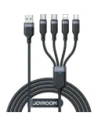 Kabel Joyroom Multi-Use Series S-A18 USB-A / 2xUSB-C, Lightning, microUSB 1.2m černý