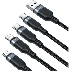 Buy Joyroom Multi-Use Series S-A18 cable USB-A / 2xUSB-C, Lightning, microUSB 1.2m black - JYR1098 - {ean13} - Home Screen Store Europe
