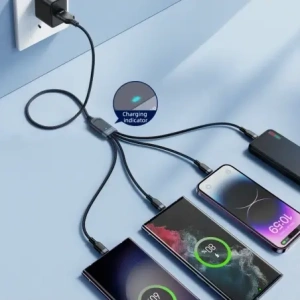 Buy Joyroom Multi-Use Series S-A18 cable USB-A / 2xUSB-C, Lightning, microUSB 1.2m black - JYR1098 - {ean13} - Home Screen Store Europe