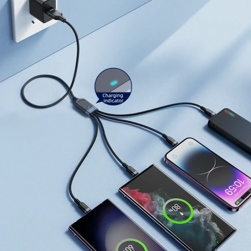 Kup Joyroom Multi-Use Series S-A18 kábel USB-A / 2xUSB-C, Lightning, microUSB 1.2m fekete - JYR1098 - {ean13} - Sklep Home Screen