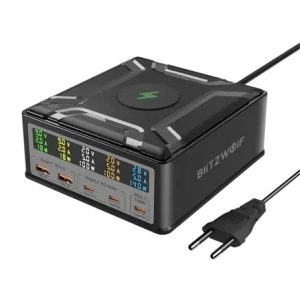 Kup Stație de încărcare Blitzwolf BW-S28 260W, 2xUSB-A, 3xUSB-C, 15W (neagră) - BLZ630 - {ean13} - Sklep Home Screen