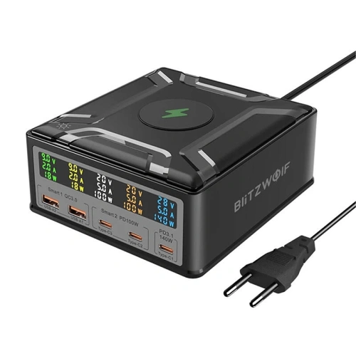 Kup Blitzwolf töltőállomás BW-S28 260W, 2xUSB-A, 3xUSB-C, 15W (fekete) - BLZ630 - {ean13} - Sklep Home Screen