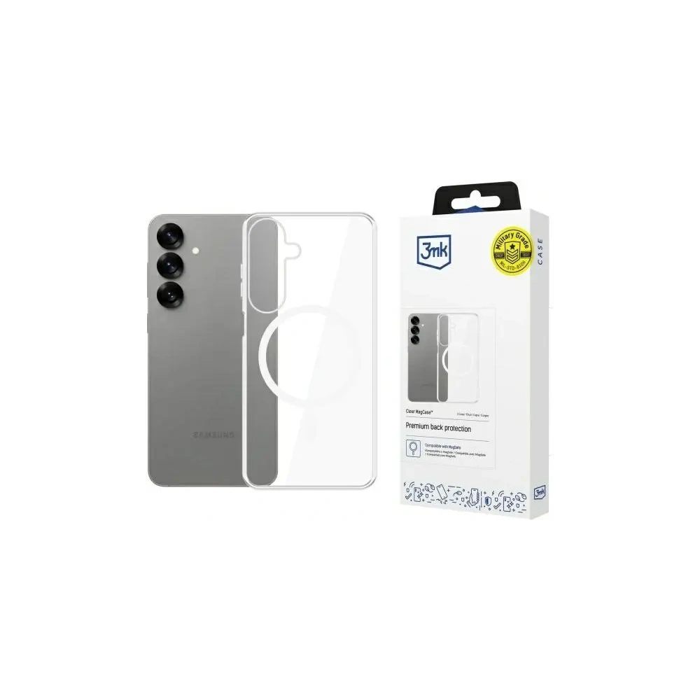 Etui 3MK MagCase Samsung Galaxy S25 MagSafe przezroczysty/clear