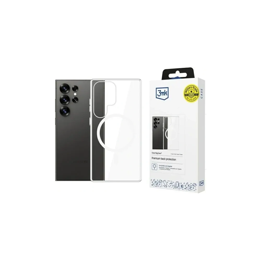 Etui 3MK MagCase Samsung Galaxy S25 Ultra MagSafe przezroczysty/clear
