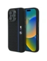 BMW BMHMP16X23SHEB Apple iPhone 16 Pro Max kemény tok Szilikon Hexagon Kék Csík MagSafe fekete