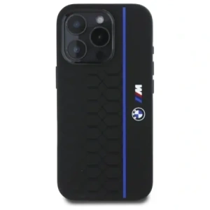 Kup BMW BMHMP16X23SHEB Apple iPhone 16 Pro Max husă din silicon Hexagon Blue Line MagSafe neagră - BMW790 - {ean13} - Sklep Home Screen