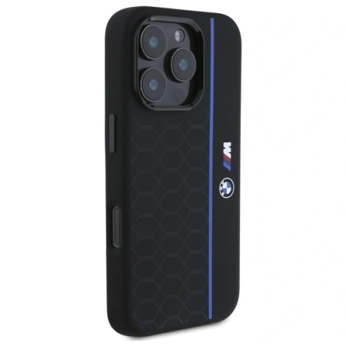 Kup Etui BMW BMHMP16X23SHEB Apple iPhone 16 Pro Max hardcase Silicone Hexagon Blue Line MagSafe černý/black - BMW790 - {ean13} - Sklep Home Screen