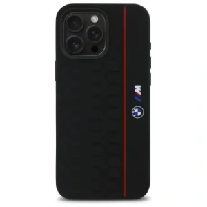 Kup Etui BMW BMHMP16X23SHER Apple iPhone 16 Pro Max hardcase silikonový hexagon červená linka MagSafe černý/black - BMW791 - {ean13} - Sklep Home Screen