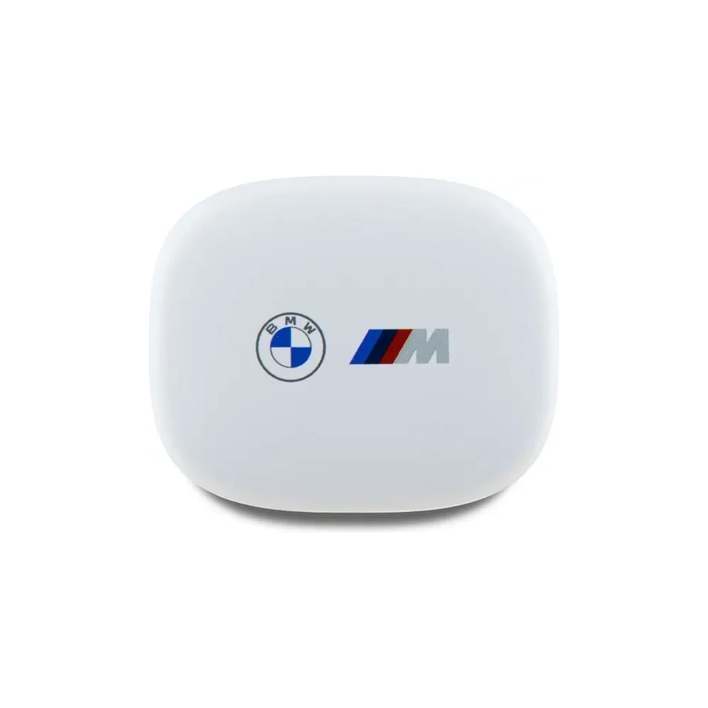 Bezprzewodowe słuchawki douszne BMW Bluetooth 5.3 BMBEMIATP20LOH TWS + stacja dokująca Printed Logos biały/white