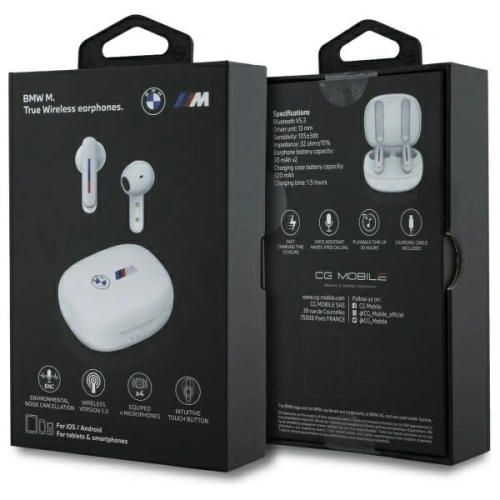 Buy BMW BMBEMIATP20LOH 5.3 Bluetooth wireless in-ear headphones TWS + docking station Printed Logos white - BMW792 - {ean13} - Home Screen Store Europe