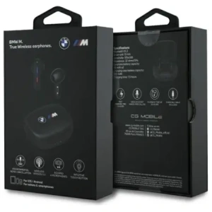 Kup Bezdrátová sluchátka do uší BMW Bluetooth 5.3 BMBEMIATP20LOK TWS + dokovací stanice Printed Logos černá/black - BMW793 - {ean13} - Sklep Home Screen