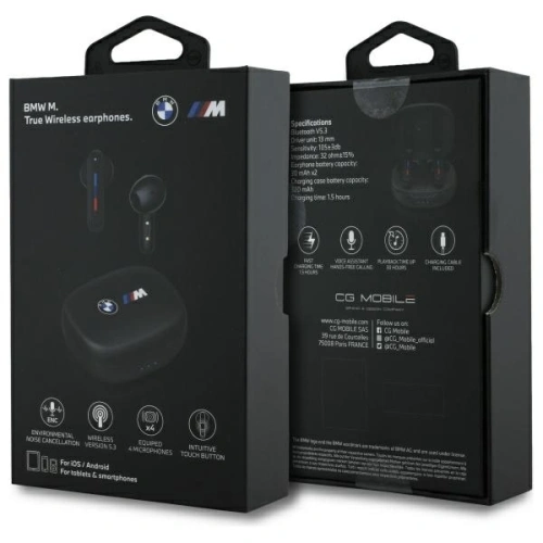 Kup BMW BMBEMIATP20LOK 5.3 Bluetooth vezeték nélküli fülhallgató TWS + dokkoló állomás Nyomtatott logók fekete - BMW793 - {ean13} - Sklep Home Screen