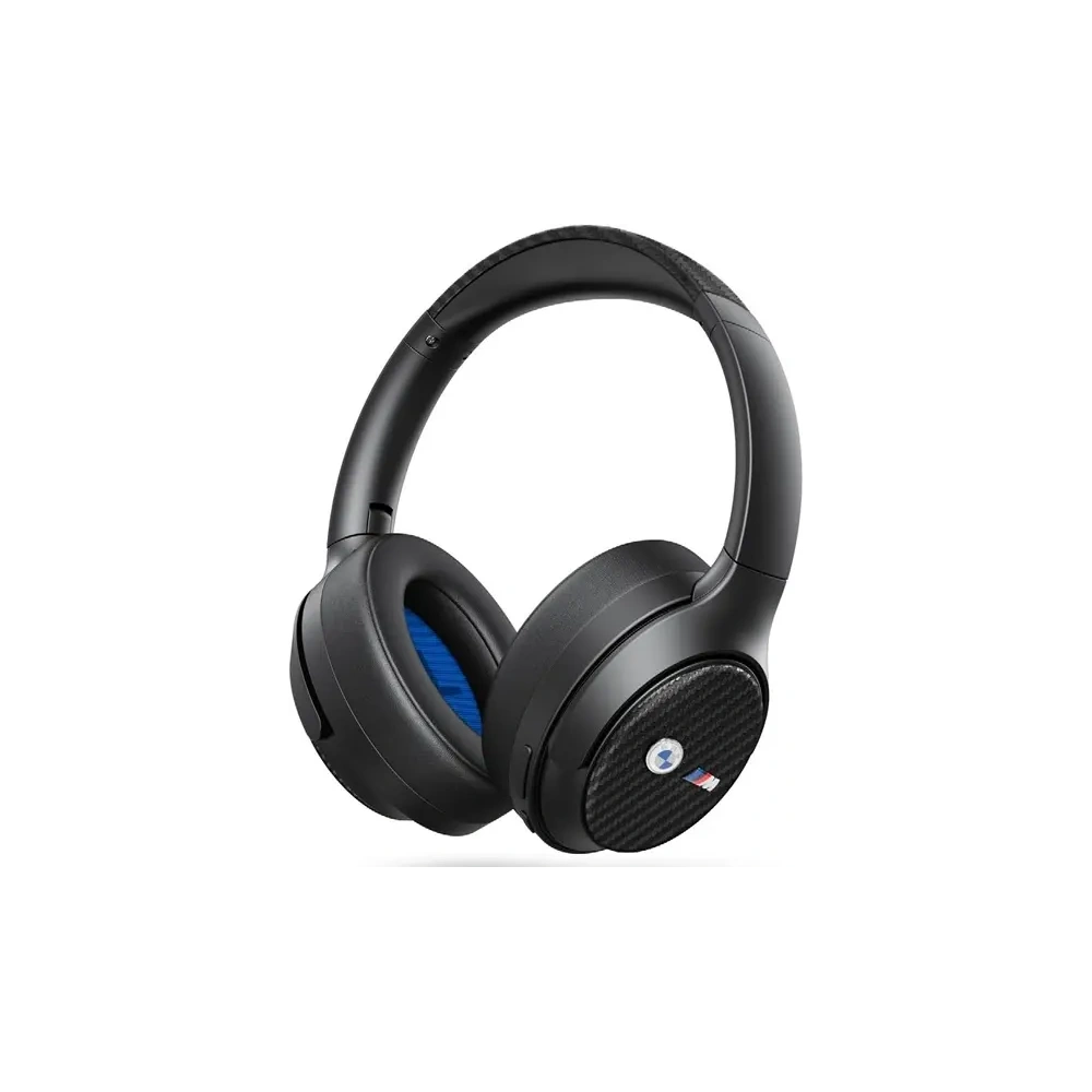 Bezprzewodowe słuchawki nauszne BMW Bluetooth 5.3 ANC BMBHKL601MTCAK Encmetal Logos czarny/black