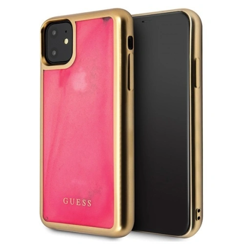 Kup Etui Guess GUHCN61GLTRPI Apple iPhone 11 różowy/pink hard case Glow in the Dark Sand Matte - GUE397PNK - {ean13} - Sklep Home Screen