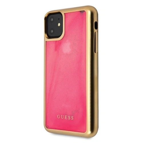 Buy Guess GUHCN61GLTRPI iPhone 11 pink hard case Glow in the Dark Sand Matte - GUE397PNK - {ean13} - Home Screen Store Europe