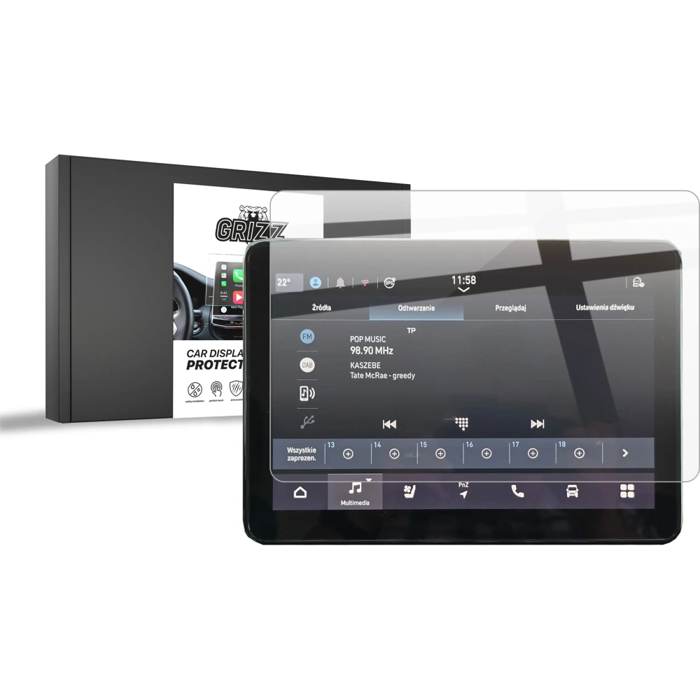 Folia ceramiczna GrizzGlass CarDisplay Protection do Opel Movano 10" 2024-2025