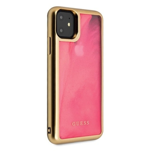 Kup Etui Guess GUHCN61GLTRPI Apple iPhone 11 różowy/pink hard case Glow in the Dark Sand Matte - GUE397PNK - {ean13} - Sklep Home Screen