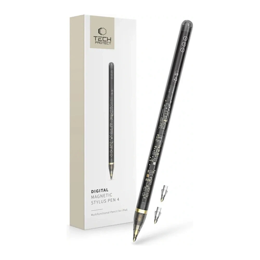 Rysik Tech-Protect Digital Magnetic Stylus Pen 4 Apple iPad Clear/black