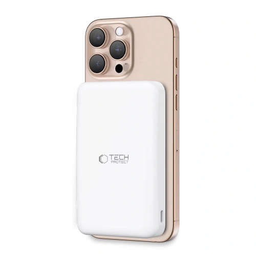 Buy Tech-Protect PB24 LifeMag Qi2 MagSafe Power Bank 10000mah White - THP3573 - {ean13} - Home Screen Store Europe