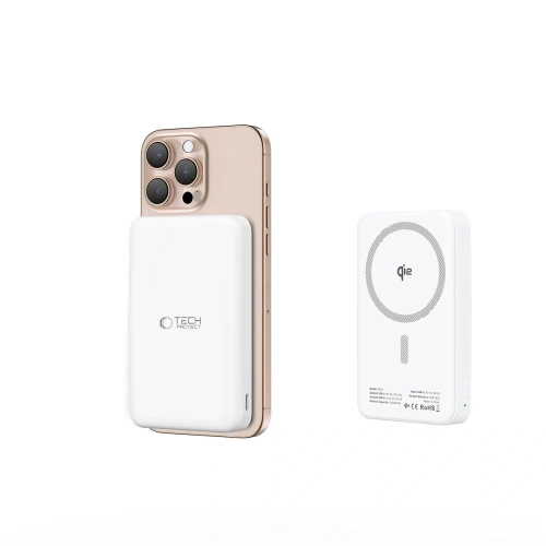 Buy Tech-Protect PB24 LifeMag Qi2 MagSafe Power Bank 10000mah White - THP3573 - {ean13} - Home Screen Store Europe