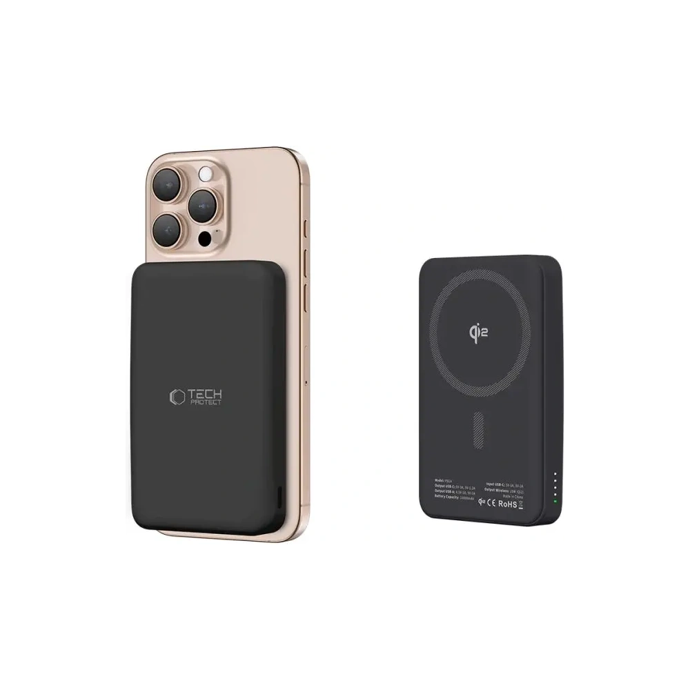 Powerbank Tech-Protect PB24 LifeMag Qi2 MagSafe 10000mah Black