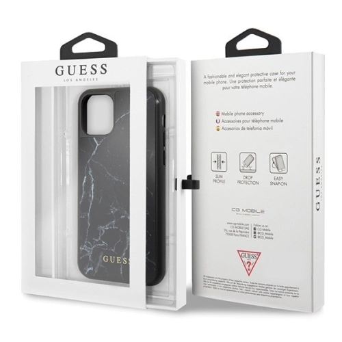 Kup Guess Apple Tasche GUHCN61HYMABK iPhone 11 schwarz/schwarz Marmorglas - GUE398BLK - {ean13} - Sklep Home Screen