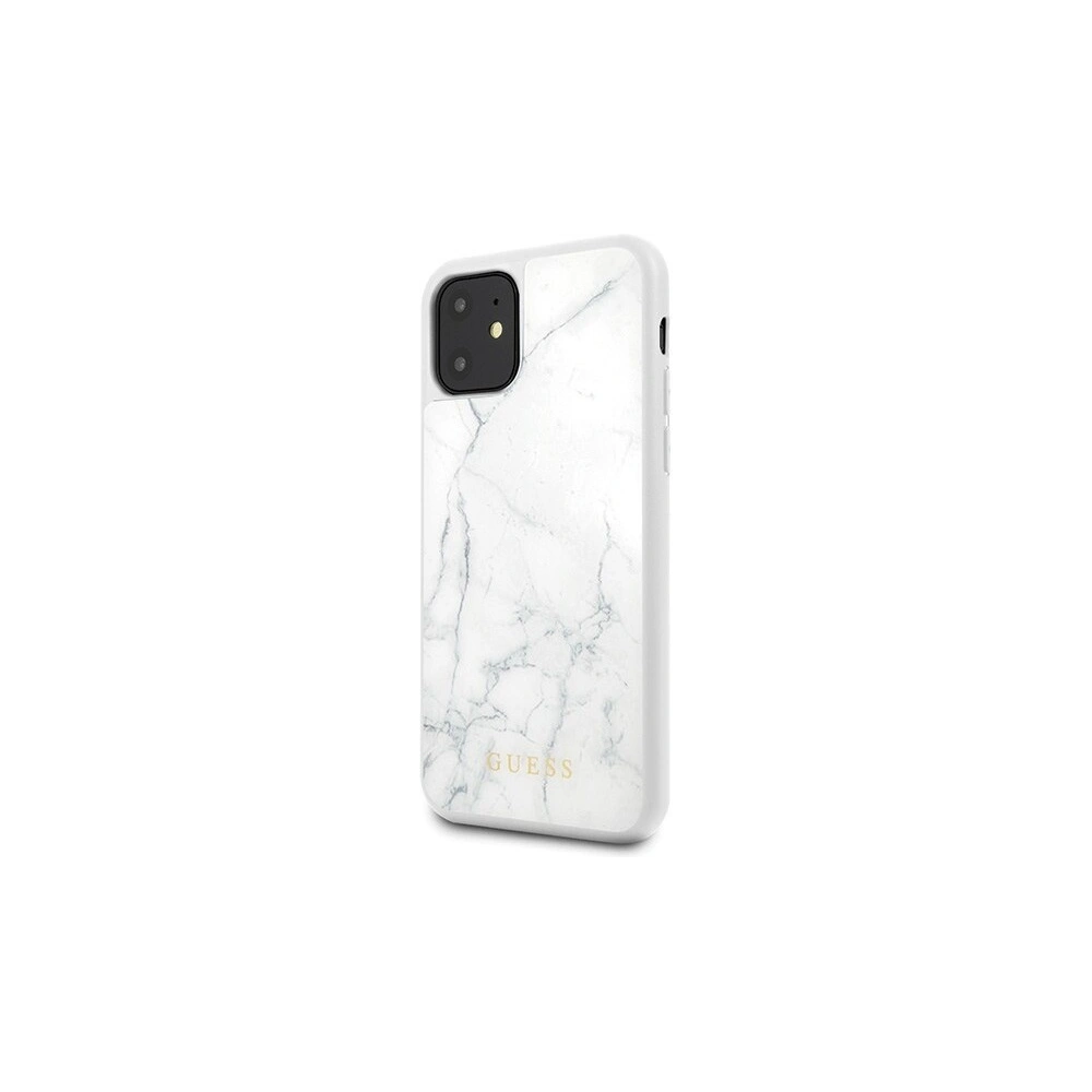 Etui Guess GUHCN61HYMAWH Apple iPhone 11 biały/white Marble