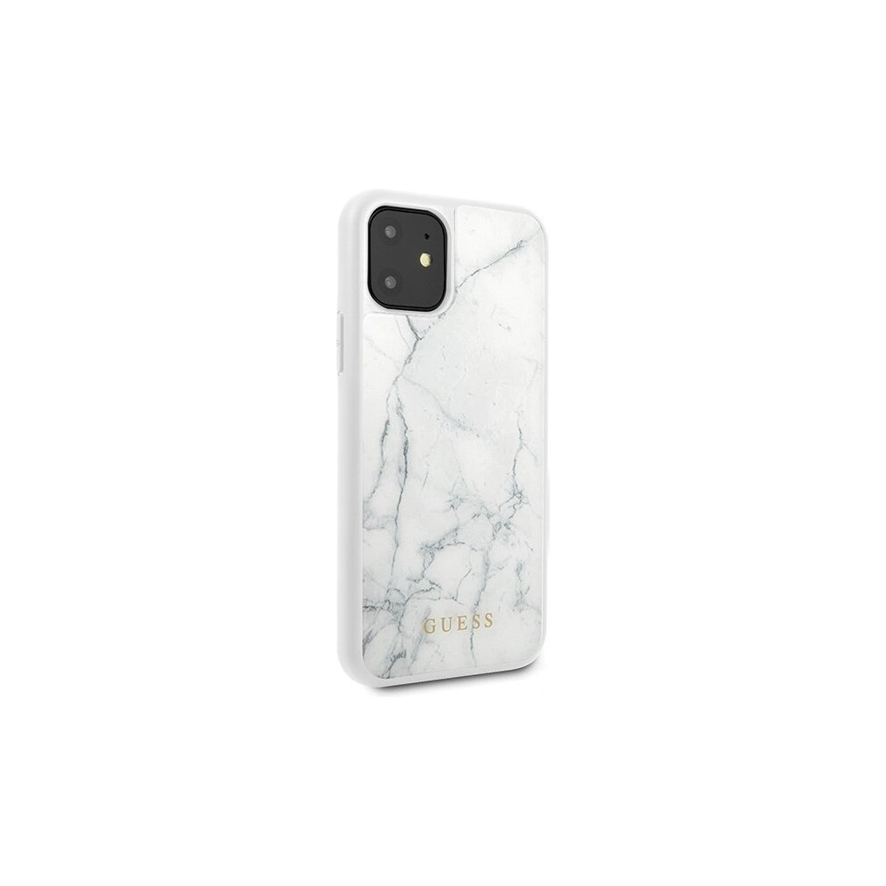 Etui Guess GUHCN61HYMAWH Apple iPhone 11 biały/white Marble