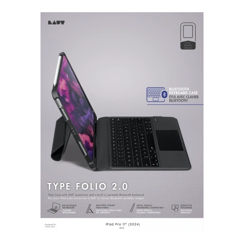 Kup Etui z klawiaturou Laut Type Folio 2 Bluetooth Keyboard Apple iPad Pro 11" 2024 (5. generace) (černá) - LUT162 - {ean13} - Sklep Home Screen