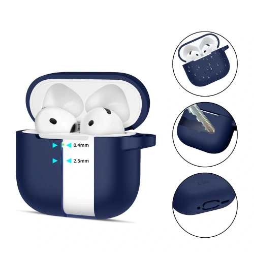 Kup Etui Tech-Protect Silicone Hook Apple AirPods 4 Navy Blue - THP3585 - {ean13} - Sklep Home Screen