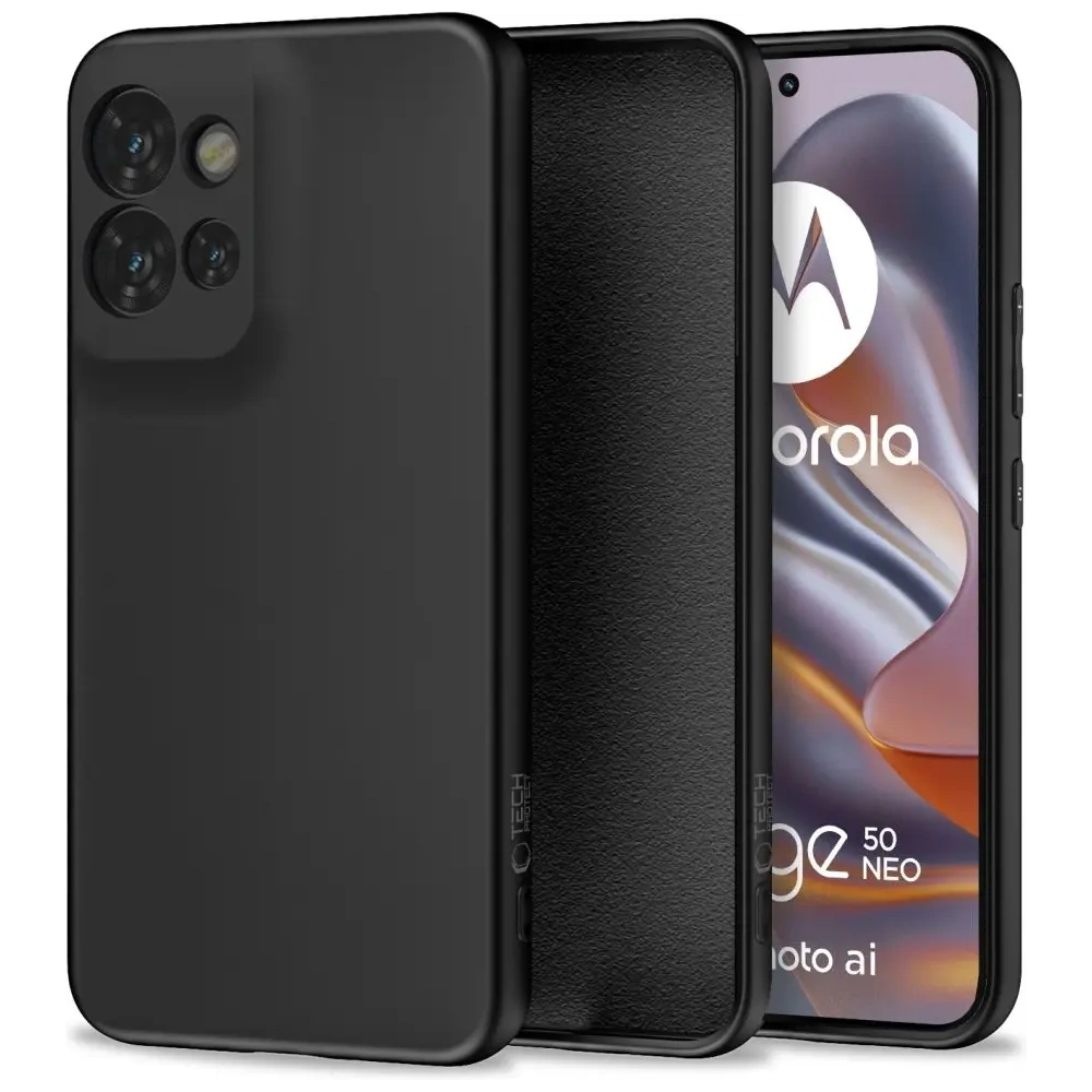 Etui Tech-Protect Icon Motorola Edge 50 Neo Black