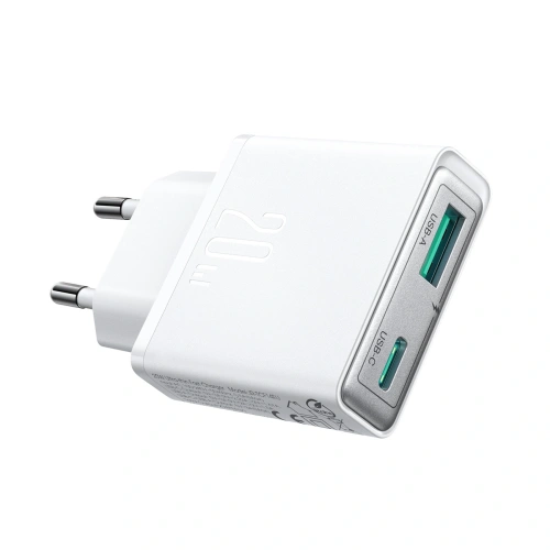 Kup Joyroom JR-TCF14 Netzladegerät USB-A USB-C 20W PD QC3.0 weiß - JYR1099 - {ean13} - Sklep Home Screen