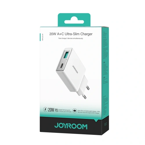 Kup Joyroom JR-TCF14 Netzladegerät USB-A USB-C 20W PD QC3.0 weiß - JYR1099 - {ean13} - Sklep Home Screen