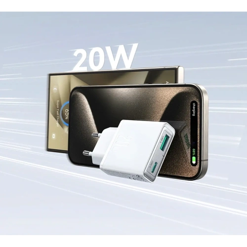 Kup Joyroom JR-TCF14 Netzladegerät USB-A USB-C 20W PD QC3.0 weiß - JYR1099 - {ean13} - Sklep Home Screen