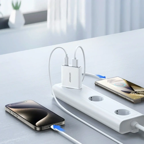 Kup Joyroom JR-TCF14 Netzladegerät USB-A USB-C 20W PD QC3.0 weiß - JYR1099 - {ean13} - Sklep Home Screen