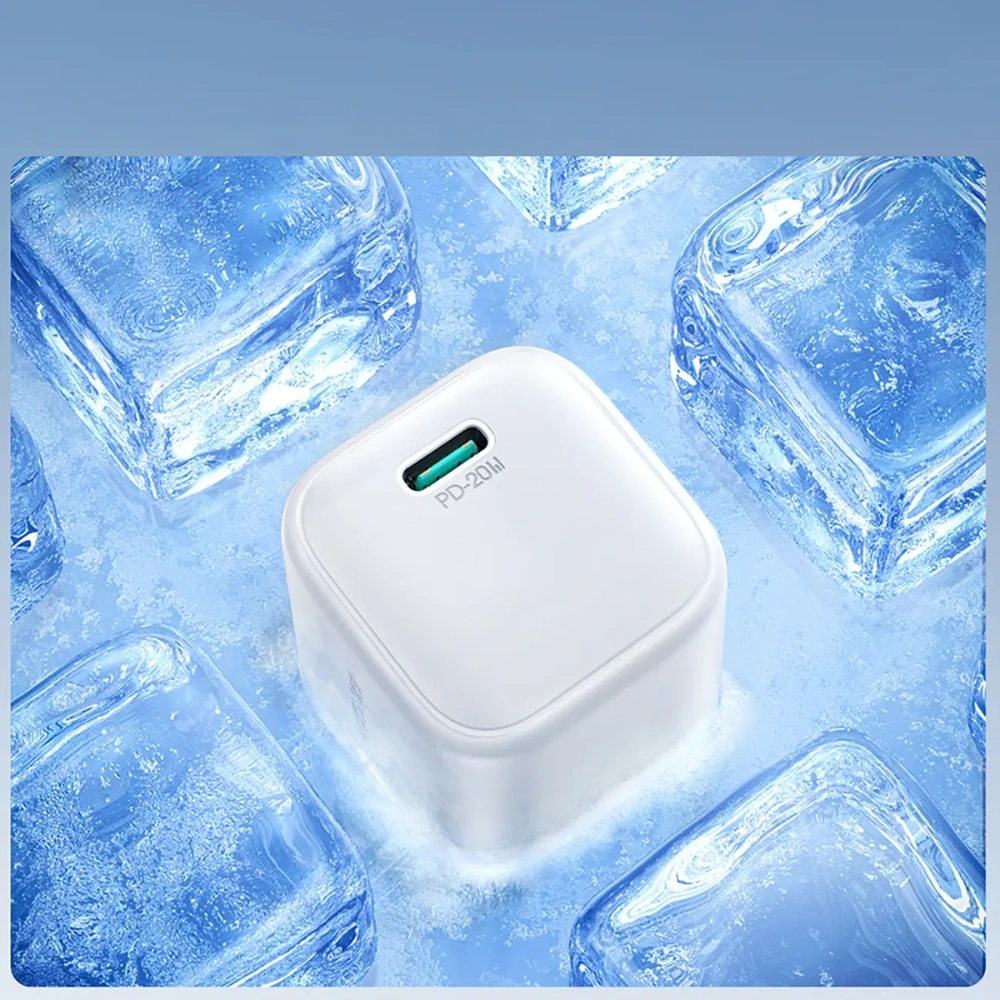 Ładowarka sieciowa Joyroom JR-TCG08 GaN USB-C 20W PD QC3.0 biała