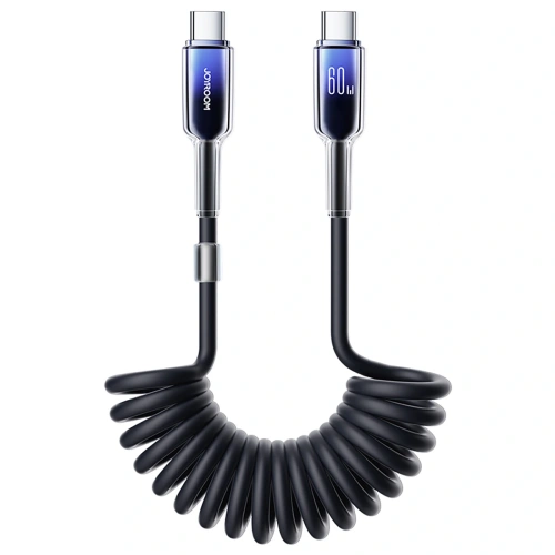 Kup Kabel spirální Joyroom S-A43 Crystal-Clear Series 60W USB-C / USB-C 1.5m černý - JYR1101 - {ean13} - Sklep Home Screen