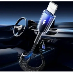 Kup Kabel spiralny Joyroom S-A43 Crystal-Clear Series 3A USB-A / Lightning 1.5m czarny - JYR1103 - {ean13} - Sklep Home Screen